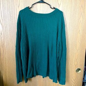 Ava & Viv Green Ribbed Sweater
